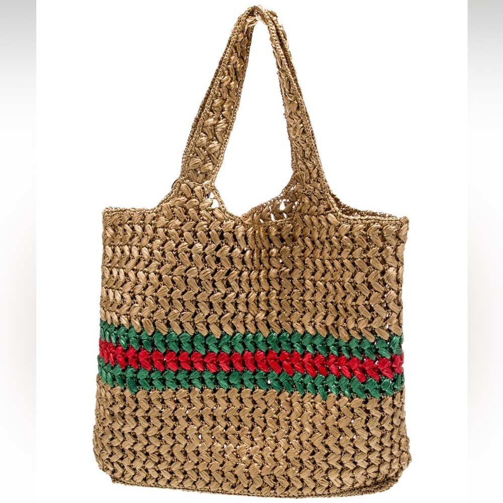 Gucci GG Raffia Blondie NM Tote + COA - Picture 4 of 16